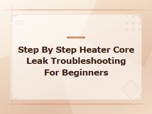 Beginner's Step-by-Step Guide to Troubleshooting a Heater Core Leak